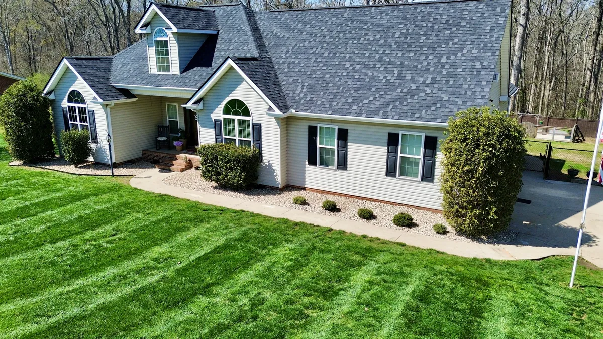 Completed landscaping project in Greenville SC